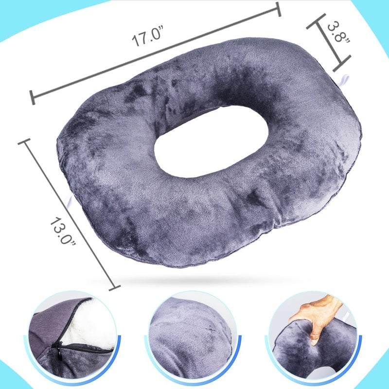 QIUCHA Butt Pillow Tailbone Pain Relief Cushion, Specialty Pillows for Leg, Back, Hip, Anti-Decubitus Pad for Hemorrhoids, Soft Pad for Bed Sores, Health Aids for Bedridden in Bed - Image 5
